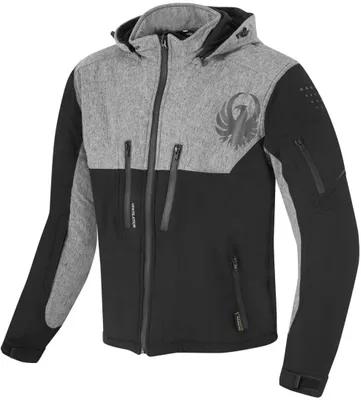 Zdjęcie produktu dla Kurtka motocyklowa softshell Merlin Dune, czarny/szary, S