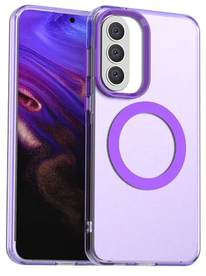 Produktbild von Magnetisch Hülle für Samsung Galaxy A57, Schlank Durchscheinend Matt Stoßfest Handyhülle Lila