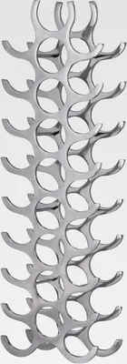 Produktbild von FineBuy Weinregal Design 98 cm für 27 Flaschen Aluminium Silber