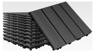 Produktbild von 22 Stück WPC Terrassenfliesen 30x30 cm Holzoptik Klickfliesen 2m² Balkonfliesen mit Klicksystem