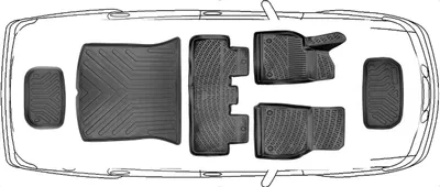 Produktbild von 3D Fußmatten & Kofferraumwanne & Frunkwanne Full Set Kompatibel mit Tesla Model Y 1.Gen 2020-2024
