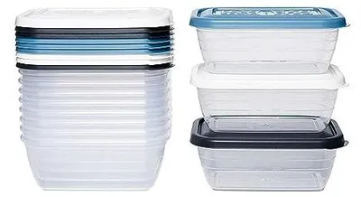 Zdjęcie produktu dla Pojemniki na żywność 460 ml prostokątne zestaw 12 sztuk lunchbox