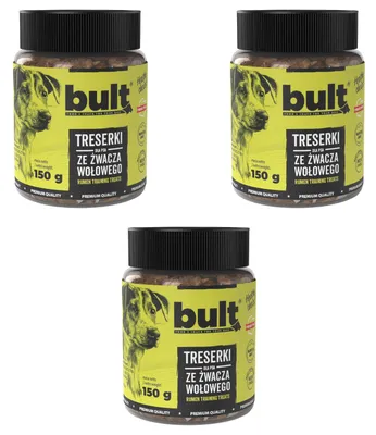 Produktbild von Bult | Trainer für Hunde - 3x150g - 80% Rinderpansen - Natürliche Probiotika - Proteinreich