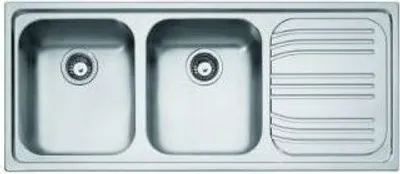 Produktbild von Franke Radar RRX 621, Bündiges Waschbecken, Rechteckig, Edelstahl, Edelstahl, 2 Becken, Rechteckig