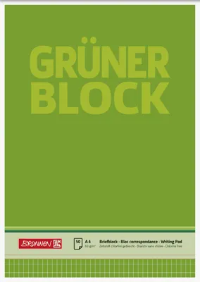 Productafbeelding van BRUNNEN 1052639, blok "Grüner Block", formaat A4, gekreukeld
