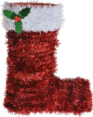 Produktbild von Clayre & Eef Weihnachtsdekoration Stiefel 22 cm Rot Kunststoff
