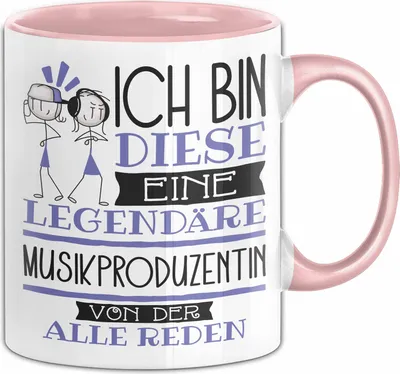 Produktbild von Musikproduzentin Tasse Geschenk Ich Bin Diese Eine Legendäre Musikproduzentin Von Der Alle Reden Geschenkidee Geburtstag Weihnachten (Rosa)