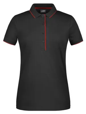Produktbild von James and Nicholson - Poloshirt für Damen LT2630 (M) (Schwarz/Rot)