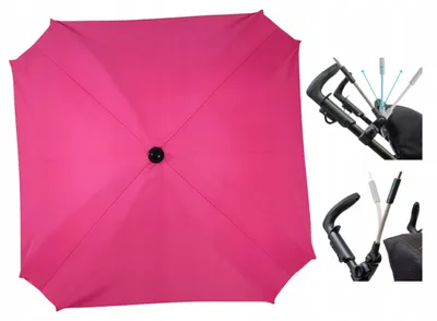 Obrázek produktu pro Skyline Malinový Slunečník ke kočárku UV50+ 62cm