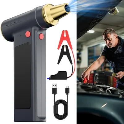 Zdjęcie produktu dla HDeye Booster Jump Starter + turbo wentylator 130,000 rpm | 10,000mAh | 720A prąd rozruchowy | Dla wszystkich pojazdów