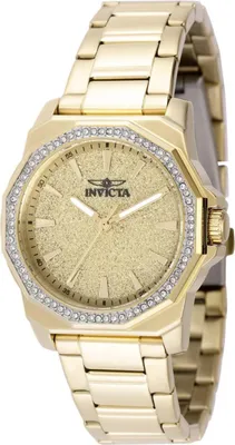 Immagine prodotto di Invicta Speedway 49130 Orologio da Donna - Movimento al Quarzo - Acciaio Inossidabile con Quadrante Dorato - 34 mm