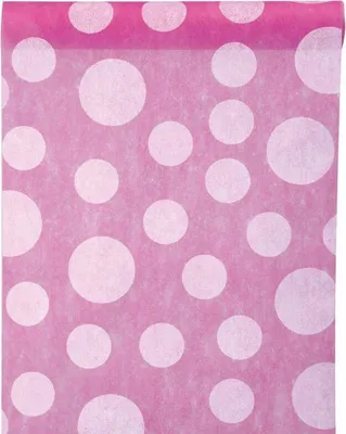 Produktbild von Tischläufer fuchsia mit weißen Punkten Vlies 5 Meter Rolle