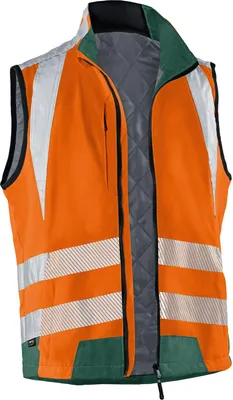Produktbild von KÜBLER® unisex Warnweste REFLECTIQ orange, moosgrün Größe XL
