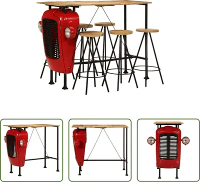 Produktbild von The Living Store 7-tlg. Bar-Set Massivholz Mango