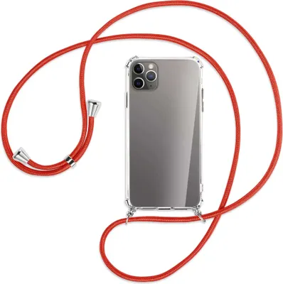 Produktbild von Handykette Backcover-Schutzhülle mit Band (Metall silberfarben) für Apple iPhone 11 Pro Max - roségold