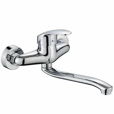 Produktbild von MODFU Küchenarmatur Schwenkbar Auslauf Wandmontage Mischbatterie Wasserhahn Bad Küche, Wandarmatur Unterputz,Spültischarmatur mit Warm- und Kaltwasser