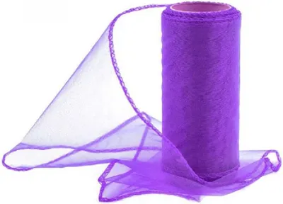 Produktbild von Organzaschleier, 12 cm breit, 10 Meter lang, dunkelviolett