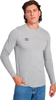 Image de Umbro Fw Small Logo Langarm-t-shirt Grau XL Mann Grau XL