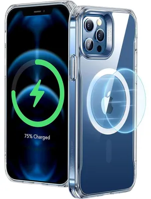 Image de Coque pour iPhone 12/12 Pro, compatible MagSafe, hybride, protection contre les chutes, transparente