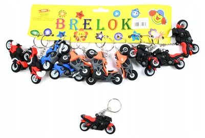 Produktbild von Midex Gummi Motorrad Schlüsselanhänger Set 12 Stück