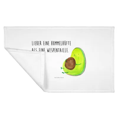 Produktbild von Mr. & Mrs. Panda Handtuch Avocado Pfeifen - Weiß - Geschenk, Flauschtuch, Schwanger, 50x100, Ernährung, Abnehmen, Diät, Baumwollhandtuch, gesichtstuch, Händehandtuch