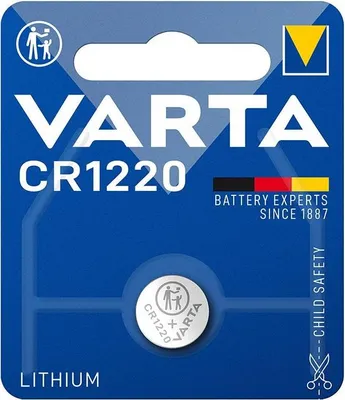 Produktbild von Varta Lithium CR1220 coin cell battery 3V in blister