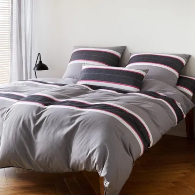 Produktbild von elegante Soft-Flanell-Kissenbezug einzeln Whitman Farbe Anthrazit Größe 40x80
