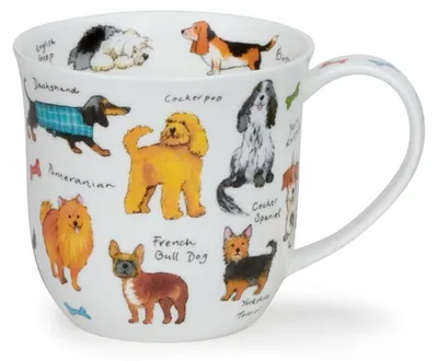 Cumbrae Hunderassen Becher, 0,45 l, Fine Bone China