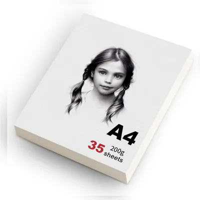 Obrázok produktu pre kresliaci papier A4 200 g, 35 listov, skicár, na kreslenie