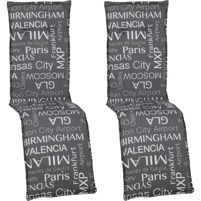 Produktbild von NYVI Auflage Barcelona für Relaxliegen / Relaxstühle 171x50 cm 2er Set Städtenamen - Liegenauflage mit Komfortschaumkern und Bezug - Sitzpolster für Gartenliegen & Relaxsessel