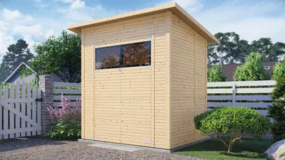 Produktbild von Gartenhaus Bertilo Fineline Rhombusprofil Modern 2 252 x 199 cm natur