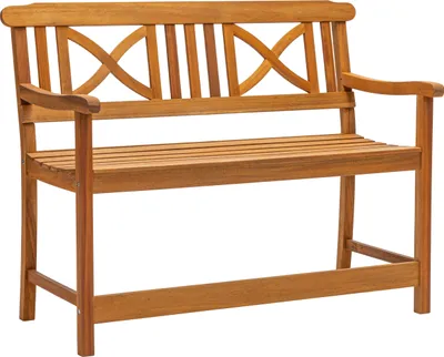 Produktbild von Dehner Gartenbank Malmö, 2-Sitzer, ca. 128 x 100 x 63 cm, Akazienholz, natur