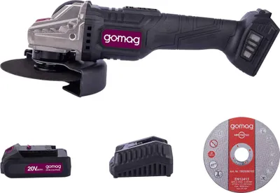 Produktbild von Gomag Akku Winkelschleifer GO-WS125BL 20V Ø125mm & Starterkit + Trennscheibenset
