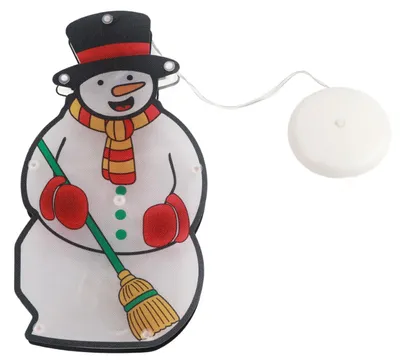 Produktbild von Weihnachten beleuchtete Dekoration Schneemann LED Fenster Hängelampe mit Saugnapf für Szenenlayout