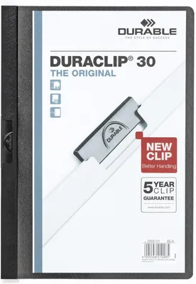 Produktbild von DURABLE Klemmmappe DURACLIP® 30 A4 5 St., 222701 schwarz