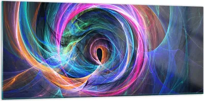 Produktbild von Bilder auf glas - Abstraktion modern - 120x50cm - Glasbilder - Wandbilder - Kunstdruck - zum Aufhängen bereit - Wanddekoration aus Glas - Glas Bilder - Wandbild auf Glas - Einteilig - GAB120x50-3987