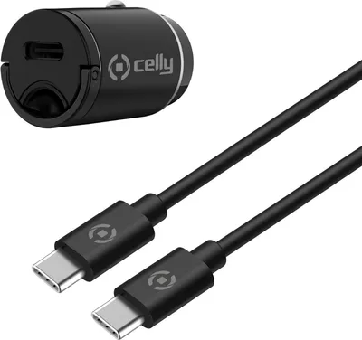Obrázek produktu pro Celly Autonabíječka + kabel USB-C > USB-C