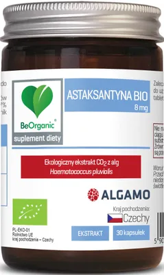 Zdjęcie produktu dla ASTAKSANTYNA EKSTRAKT(8 mg) 30 KAPSUŁEK - BE ORGANIC