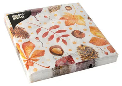 Zdjęcie produktu dla Papstar Servietten Höstlöv orange