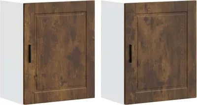 Produktbild von Küchen-Hängeschränke 2 Stk. Porto Räuchereiche Holzwerkstoff