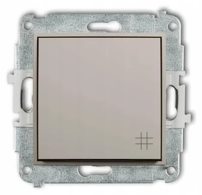 Produktbild von KARLIK ICON Kreuzschalter beige IP44 10 AX 250V