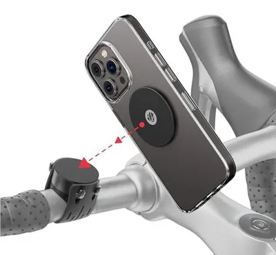 Produktbild von Shapeheart Magnetische Handyhalterung Fahrrad - Extradünne Metallplatte