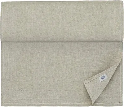 Produktbild von Klassischer Tischläufer Anabella - 100% Leinen, 47 x 340 cm (Natur/Grau/Beige)