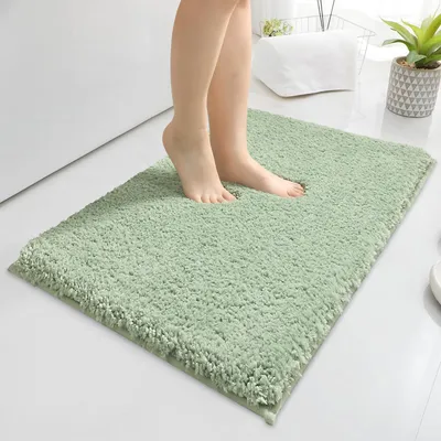 Imagen del producto de Alfombrilla de baño de microfibra suave, de 40x60 cm, con base antideslizante