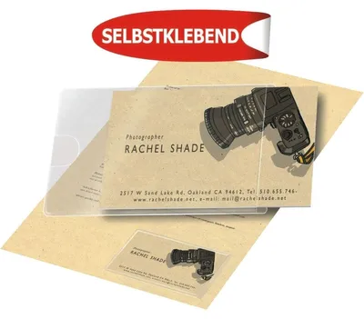 Produktbild von Visitenkartentaschen 60x95mm selbstklebend VE=100 Stück