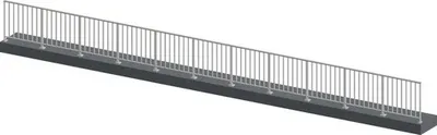 Produktbild von Pertura Geländerset Triton Aluminium taupe Bodenmontage 11 m