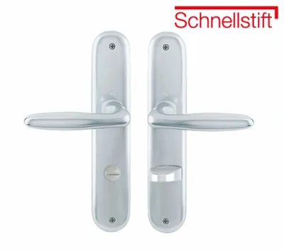 Produktbild von Hoppe Verona  Langschildgarnitur Aluminium F1 Natur 1510/273P, Bad / WC
