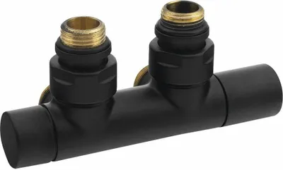 Imagen del producto de Sapho TWIN BLACK: Kit de conexión para válvulas de conexión central, color  mate