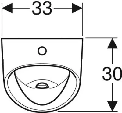 Produktbild von Geberit Urinal Renova w K-T., trigonal, Zul. v ob, Abg. n hi.