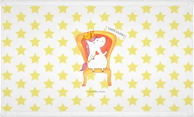 Produktbild von Mr. & Mrs. Panda Handtuch Einhorn Prinzessin - Weiß - Geschenk, baumwolle, Geburtstag, Unicorn, kleines, gesichtshandtuch, Geburtstagsgeschenk, Monat, Flauschtuch, 50x100
